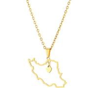 Necklace Pendant Iran Map Necklace Chain Iranian Cuture Persian Jewelry Fashion adjustable Jewelry Jewelry birthday gifts for women men