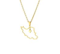 Necklace Pendant Iran Map Necklace Chain Iranian Cuture Persian Jewelry Fashion adjustable Jewelry Jewelry birthday gifts for women men