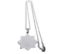 Necklace Pendant Islamic Muslim Arabic Eight Awn Star Necklace Women Men Color Quran Pendant Necklaces Jewelry Birthday Jewellery Presents