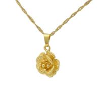 necklace pendant jewelry Charms Flower Pendant NecklaceThin Chain Gold Color Jewelry Women Girl,Beautiful Trendy Christmas Birthday Gift