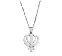 necklace pendant jewelry Necklace Pendant Sikh Khanda Jewelry Gold Color Sikhs Necklaces India/Pakistan/Malaysia Religious Christmas Birthday Gift