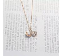 Necklace Pendant, Ladies Fashion Japanese Style Shell Pearl Necklace Set Chain for Ladies &Rose, &Rose,