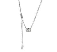 Necklace pendant letter ring hip hop necklace women's instide wealth rolling clavicle chain light luxury accessories birthday Present christmas surprise