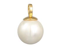 Necklace pendant made of 925 sterling silver with shell pearl classic pearl