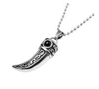 Necklace Pendant Men Two Tone Shark Tooth Wolf Teeth Pendant Necklace Punk Style Trendsetter Jewelry Jewelry birthday gifts for women men