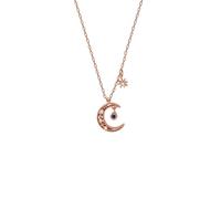 necklace pendant moon necklace schoolgirl diamond star moon net red clavicle chain wind jewelry simple birthday Present christmas surprise
