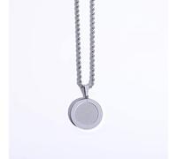 Necklace Pendant Round Mirror Ball Necklace For Women Engraved Circle Chain Pendant Necklace Retro Exquisite friendship necklace Wedding Christmas for women