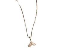 Necklace Pendant Simplicity Sweet Sex Female Clavicle Chain Necklace Mermaid Tail Crystal Pendant Necklace Charm Women's Jewelry Perfect Birthday Jewellery Present
