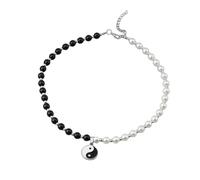 Necklace Pendant Viking Nordic Rune Black Natural Stone Necklace Women Men Silver Color Gothic Jewelry collar women Jewelry birthday gifts for women men