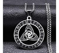 Necklace Pendant Viking Norse Rune trident Chain Necklace Trinity Knot Necklace Jewelry Necklace Jewelry birthday gifts for women men