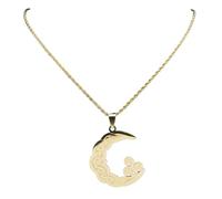 Necklace Pendant Vintage Crescent Moon Triquetra Trinity Men's Necklace Plated Witch Celtic Knot Necklaces Jewelry Birthday Jewellery Presents