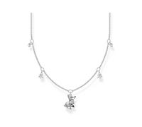 Necklace Polar Fox with white stones silver, female, Necklaces, Gray, ONE SIZE, Accessories ONE SIZE