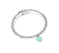 Necklace Punk Style Love Pendant Necklace Trendy Cool Hip-hop Double Layered Collarbone Chain Necklace for Sweet And Cool Girls Necklace Pendant