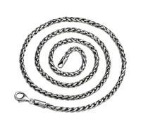 Necklace Real 925 Silver 2MM Popcorn Chain Chain Necklace for Men 60CM