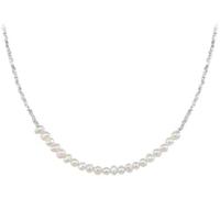 Necklace S925 Sterling Silver Freshwater Pearl Broken Sub Female Light Luxury Temperament Senior Sense Collarbone Chain