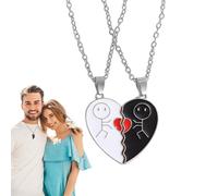 Necklace Set | Necklace Set for Couple, Comfortable Detachable Jewellery Gift for Travel, Home, Friendship Family, Se référer à la description, Aluminium, Refer to description