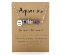 Necklace Snowflake Original Stone Necklace Original Design 12 Constellations Gravel Combination Stainless Steel Pendant