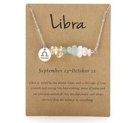 Necklace Snowflake Original Stone Necklace Original Design 12 Constellations Gravel Combination Stainless Steel Pendant