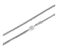 Necklace Solid 925 Silver 3MM Rolo Chain Mantra Chain Necklace for Men 65CM