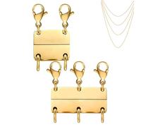 Necklace Spacer Hooks - Two Piece Linkage Separators, Stackable Choker Bracelet Fasteners with Polished Finish Surfaces, Decorative Jewelry Craft Management, Ideal for Choker Crafts Bracelet