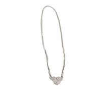 necklace Sparkling with Zirconia and Heart Charm Dainty Tiny Chai Beauty Clavicle Jewelry