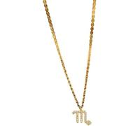 necklace Sterling Silver Twelve Constellations Zircon Women Golden Dainty Clavicle Chain Shiny Cz Guardian Choker Party Jewelry Gift