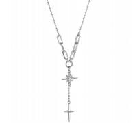 Necklace Sweet cross Tassel Set with Diamond Starlight Y-Shaped Collar Chain
