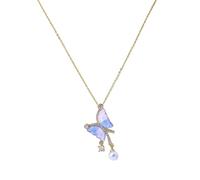 Necklace temperament, light luxury, fantasy butterfly necklace, women's niche, retro, luxury, autumn and winter, simple and vers