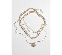 Necklace Urban Classics coin layering Jaune TU