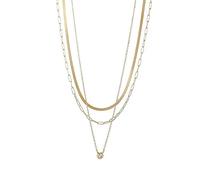 Necklace Valentines Birthday Mothers Day Jewellery Gifts For Women 3PCS Gold Crystal Geometry Rhinestone Necklaces For Women Pendant Necklace Maternal To My Daughter Necklaces Charms (Gold,)