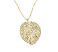 Necklace Valentines Birthday Mothers Day Jewellery Gifts For Women Pendant Necklace Charm Womens Long Chain Sweater Jewelry Leaf Golden Necklaces Pendants Rose Choker Necklaces for Women (Gold,)