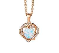 Necklace Woman Beating Dazzling Heart Shaped Pendant Small Pendant Woman