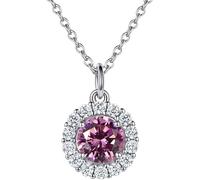 necklace Women Necklaces Silver Cubic Zirconia Pendant Birthstone Twelve Constellations Allergy- Jewelry Gift for