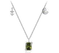 necklace Women's Girl'S Sterling Silver Twelve Constellations Zircon Shining Pendant Inlaid Guardian Choker jewelry