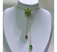 (Necklace2) Original Jewelry Set Idyllia Y-shaped Flower Crystal Boutique Irregular Earring Exquisite Necklace Ring Bracelet Swarovski Gift