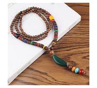 Necklaces 2021 New Vintage Ethnic Style Lotus Ox Horn Wood Beaded Stone Pendants & Necklaces Statement Nepal Necklace Women Men Jewelry (Size : Style7)
