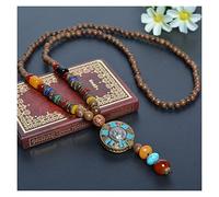 Necklaces Fashion Evade Ethnic Necklace,The Flower of Religious Vintage Round Plate Nepal Jewelry,Handmade Vintage Necklace (Size : 11)