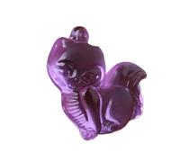 Necklaces Feng Shui Amethyst Wealth Necklace Fox Pendant Charm Healing Chakra Crystal Amulet Lucky Wealth Ward Off Evil Spirits Sweater Chain Attract Wealth Money Men Women,Purple ( Color : Purple )
