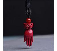 Necklaces Feng Shui Cinnabar Wealth Necklace Authentic Jade Pendant Healing Chakra Crystal Lucky Wealth Ward Off Evil Spirits Sweater Chain Inspirational Gift for Women Men,Mace ( Color : Sword )