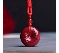 Necklaces Feng Shui Cinnabar Wealth Necklace Authentic Jade Pendant Healing Chakra Crystal Lucky Wealth Ward Off Evil Spirits Sweater Chain Inspirational Gift for Women Men,Mace ( Color : Sword )