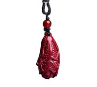 Necklaces Feng Shui Cinnabar Wealth Necklace Authentic Jade Pendant Healing Chakra Crystal Lucky Wealth Ward Off Evil Spirits Sweater Chain Inspirational Gift for Women Men,Mace