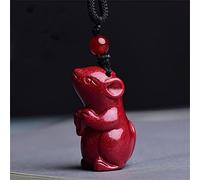 Necklaces Feng Shui Cinnabar Wealth Necklace Authentic Jade Pendant Healing Chakra Crystal Lucky Wealth Ward Off Evil Spirits Sweater Chain Inspirational Gift for Women Men,Mace ( Color : Sword )