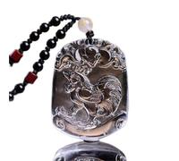 Necklaces Feng Shui Wealth White Crystal Pendant Necklace Authentic Zodiac Healing Chakra Crystal Reiki Amulet Lucky Wealth Ward Off Evil Spirits Necklace Inspirational Gift for Women Men,Pig