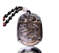 Necklaces Feng Shui Wealth White Crystal Pendant Necklace Authentic Zodiac Healing Chakra Crystal Reiki Amulet Lucky Wealth Ward Off Evil Spirits Necklace Inspirational Gift for Women Men,Pig