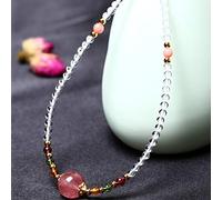 necklaces Feng Shui White Crystal Wealth Necklace Amethyst Charm Healing Chakra Crystal Amulet Lucky Wealth Ward Off Evil Spirits Sweater Chain Attract Wealth Money Men Women,Amethyst ( Color : Amethy