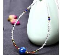 necklaces Feng Shui White Crystal Wealth Necklace Amethyst Charm Healing Chakra Crystal Amulet Lucky Wealth Ward Off Evil Spirits Sweater Chain Attract Wealth Money Men Women,Amethyst ( Color : Amethy