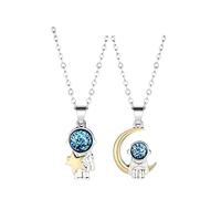 Necklaces For Girls Cheap Fashion Jewellery Valentine'S Day Necklace Couple Gifts Commemorative For Girlfriend Women Pendant Men And Astronaut Necklaces Pendants Heart Chain Necklace (as show,)