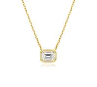 Necklaces for women, 6 * 8mm 2ct Emerald Cut Moissanite Pendant Diamond with 100% s925 Silver Necklaces for Women