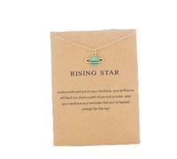 Necklaces For Women Drop Saturn Globe Pendant Necklace For Women Girl Charm Letter (Green, One Size)