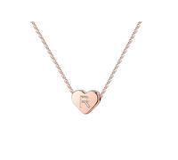 Necklaces For Women Gifts For Mum Wife Girlfriend Mothers Day 26 Initial Heart Shape Alphabet Necklace Women Stainless Steel Necklaces A Z 26 Alphabet Initial Rose Gold Girls Necklace Cute (R,
